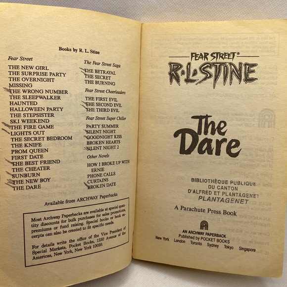 Fear Street The Dare by R.L. Stine Horror Young Adult Book Vintage 1994 - Picture 7 of 15